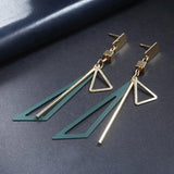 Alia - Fashionable Geometric Earrings With Gold Accent