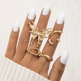 Yara - Butterfly Ring Set