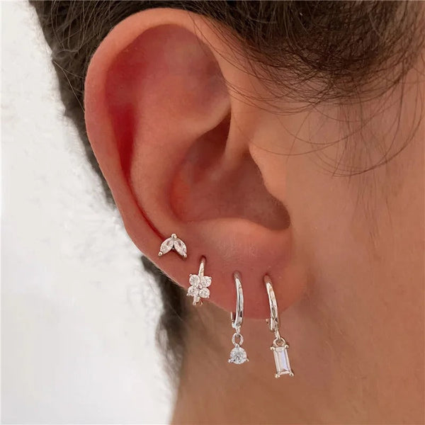 Julia - Glittering Floral Earrings