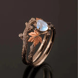 Brianne - Maple Leaf Moonstone Ring