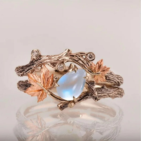 Brianne - Maple Leaf Månesten Ring