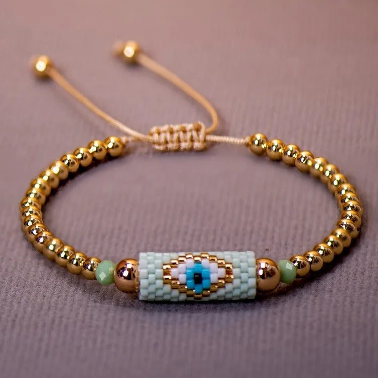 Adrielch - Flettet Evil Eye-armbånd