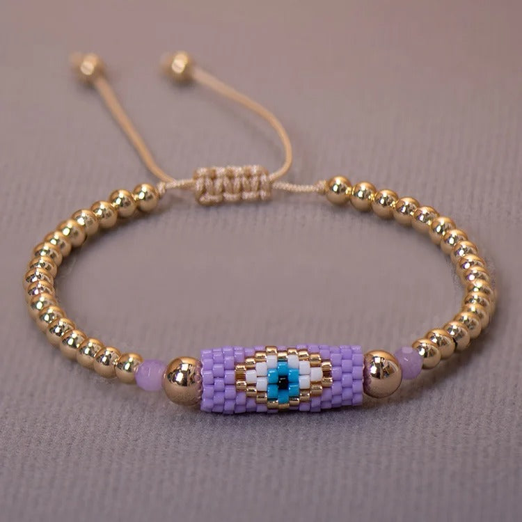 Adrielch - Flettet Evil Eye-armbånd