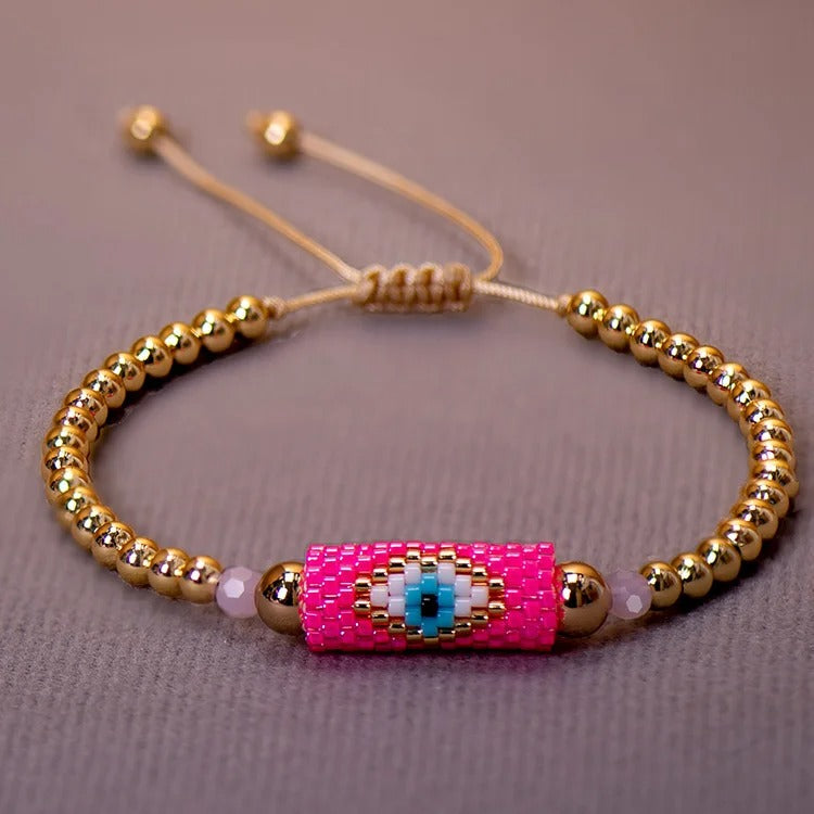 Adrielch - Braided Evil Eye Bracelet