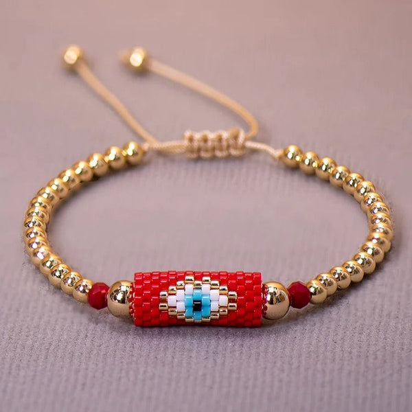 Adrielch - Braided Evil Eye Bracelet