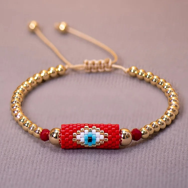 Adrielch - Flettet Evil Eye-armbånd