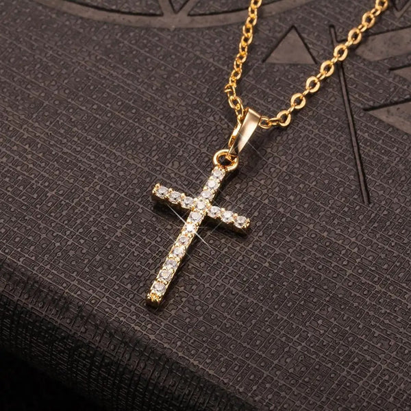 Dylan - Crystal Cross Necklace